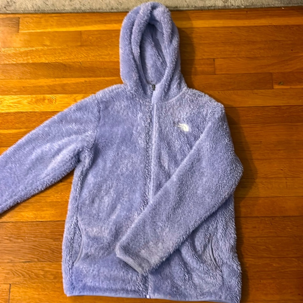 North Face fuzzy fleece zip up hoodie